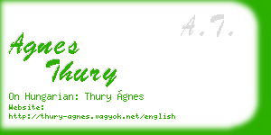 agnes thury business card