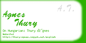 agnes thury business card